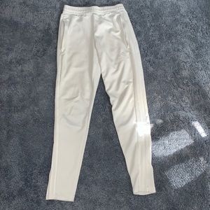 Adidas Men’s 3 stripes track pants in white